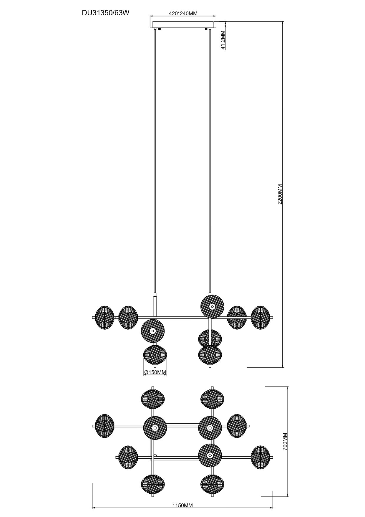 Galatea подвесной светильник 63W — изображение 6